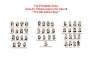 English Worksheet: U.S.A, Presidents Song