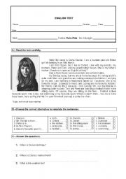 English Worksheet: 6 th grade ENGLISH TEST