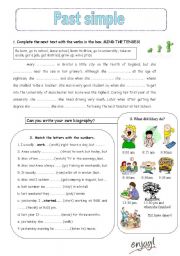 English Worksheet: Past simple