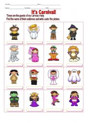 English Worksheet: Its carnival!