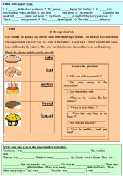 English worksheet: to be in Past Simple