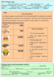 English Worksheet: to be in Past Simple