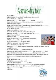 English Worksheet: A seven-day tour - Present Perfect
