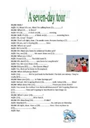 English worksheet: A seven-day tour - Present Perfect