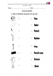 English worksheet: Classroom material