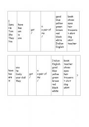 English worksheet: describing people