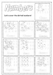 English Worksheet: NUMBERS