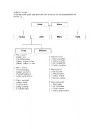 English Worksheet: Family Tree