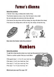 brainteaser: `farmer`s dilemma` and `numbers` with key