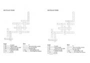 English worksheet: crossword about regular verbs