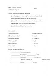 English worksheet: 4TH GRADE WORKSHOP