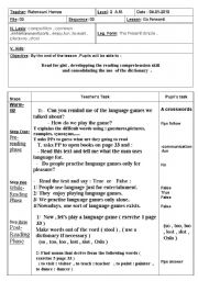 English Worksheet: enjoy working and playing