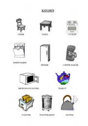 English worksheet: Kitchen