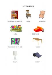 English Worksheet: Living room