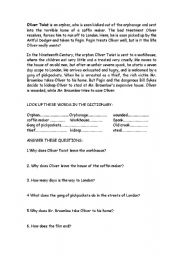 English Worksheet: Oliver Twist movie activiy