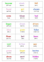 English Worksheet: Irregular verbs BINGO-4