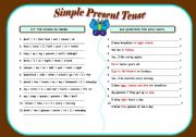 English Worksheet: simple present tense