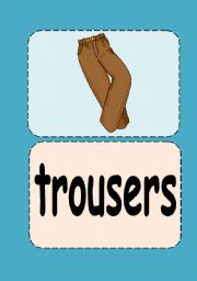 English Worksheet: Clothes flashcards (2/3)