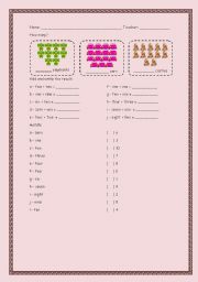 English worksheet: Numbers 1- 10