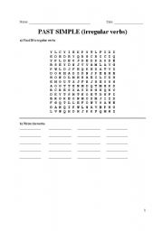 English Worksheet: Past Simple (irregular verbs)
