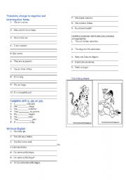 English worksheet: To be