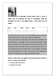 English worksheet: Howard Carter