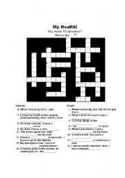 Health crossword & key