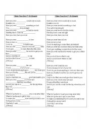 English Worksheet: Have you ever by Brandy