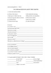 English Worksheet: American English File 1 - Review about Unit 2