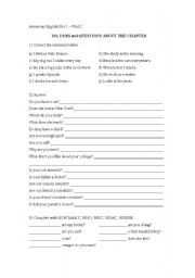 English worksheet: American English File 1 - Review about Unit 2