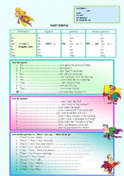 English Worksheet: PAST SIMPLE :) 