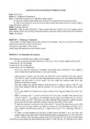 English Worksheet: THE PRESENT SIMPLE LESSON PLAN 