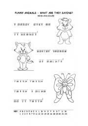 English Worksheet: Funny animals