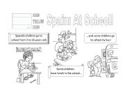 English worksheet: Spain at school 