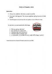 English Worksheet: Hollywood News