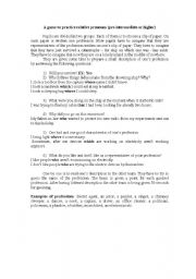 English Worksheet: Relative pronouns