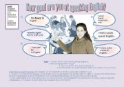English Worksheet: How good are you at speaking English?