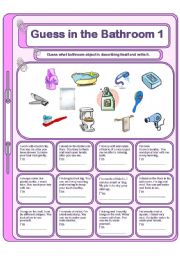 English Worksheet: Guess in the bathroom 1