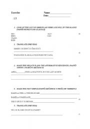 English Worksheet: past simple