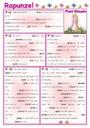 English Worksheet: Fairy Tales/ Stories (4): Rapunzel - Past Simple