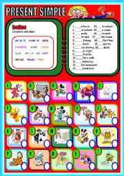 English Worksheet: ROUTINES:VERB COLLOCATIONS