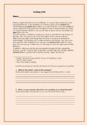 English Worksheet: Renting a flat