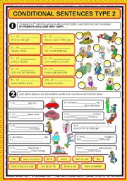 English Worksheet: IF-CLAUSES TYPE 2