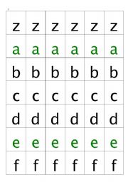 English Worksheet: Alphabet Letter Tiles