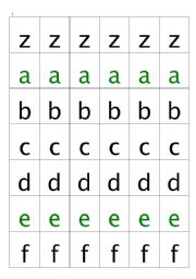 English Worksheet: Alphabet Letter Tiles