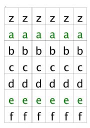 English worksheet: Alphabet Letter Tiles