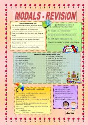 More modals. Revision exercises