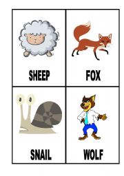 English Worksheet: 24 Flashcards with Animals (2/3)