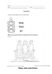 English Worksheet: Road safety