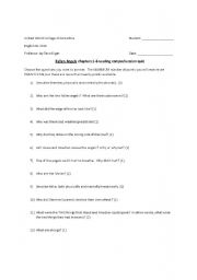 English Worksheet: FALLEN ANGELS Chapters 1-6 Reading Questions or Quiz
